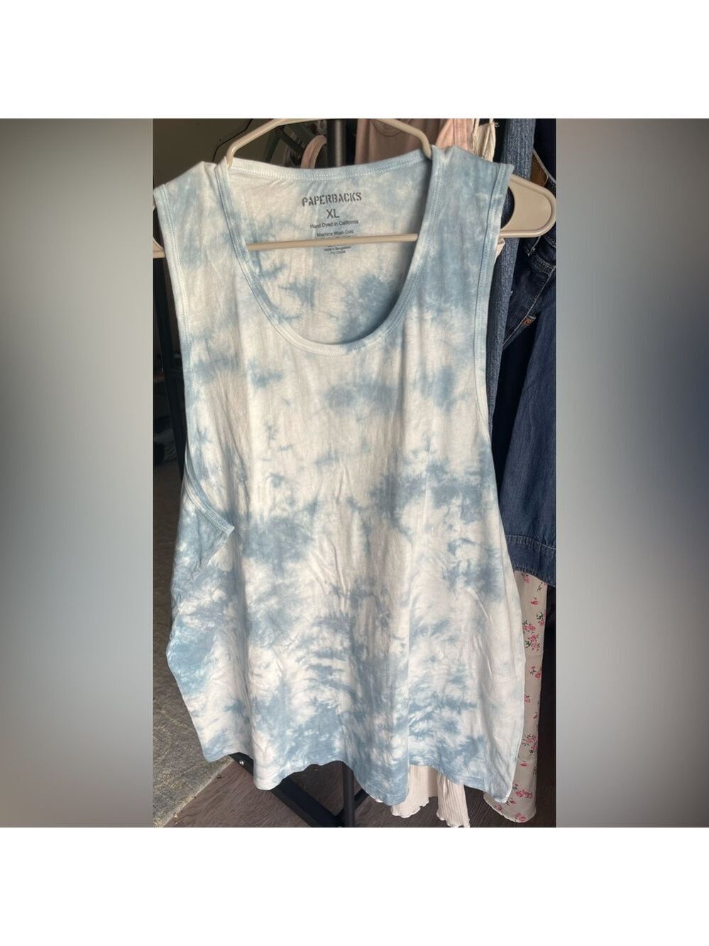 Paperbacks Blue Tie-Dye Tank Top